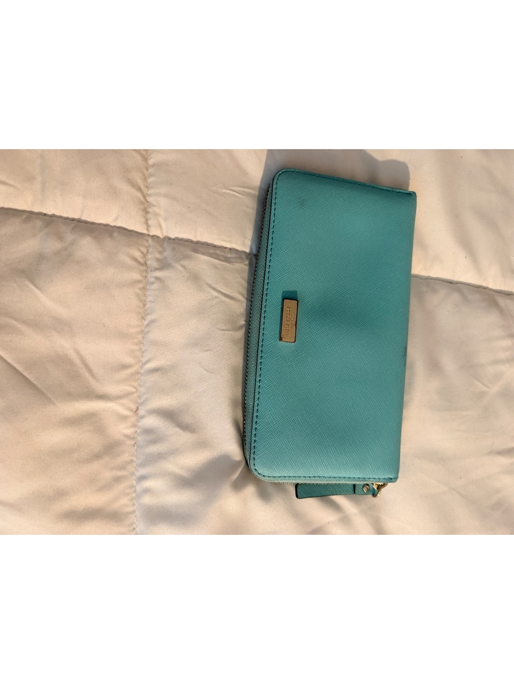 Kate Spade Zip-Around Wallet in Turquoise Blue